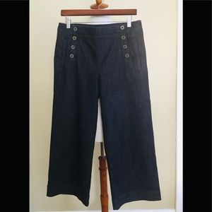 Talbots Heritage Wide Leg Crop Sailor Jeans